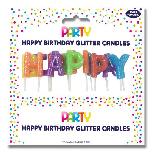 Picture of HAPPY BIRTHDAY GLITTER CANDLES